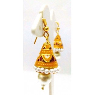 Meenakari Minakari Enamel Jhumka Jhumki Handmade Earring Jewelry Chandelier A115